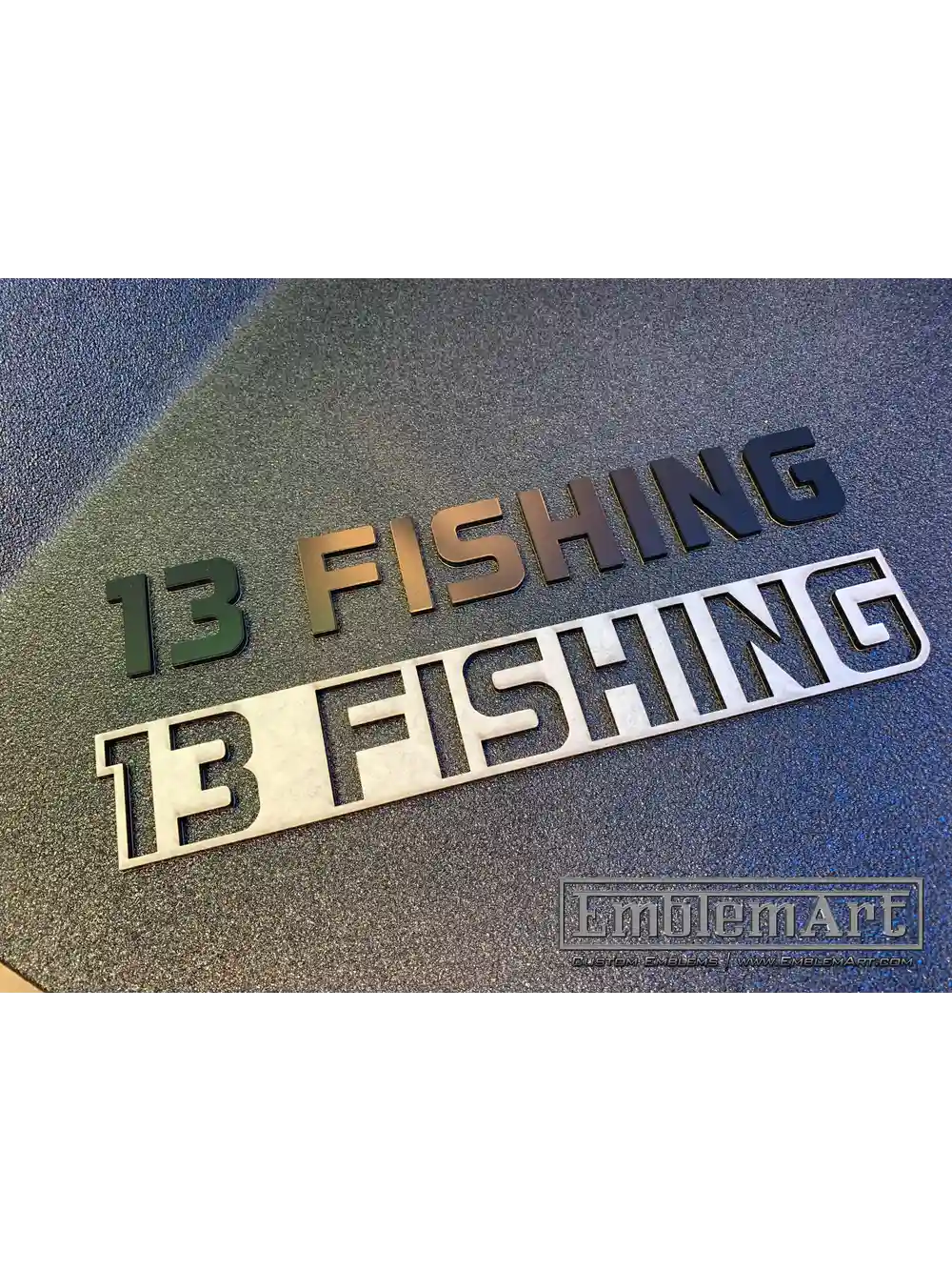 Custom Black Emblems - 13 Fishing 01 Black Emblem