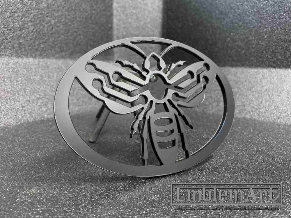 Custom Black Emblems - Custom Digital Bee Black Emblem