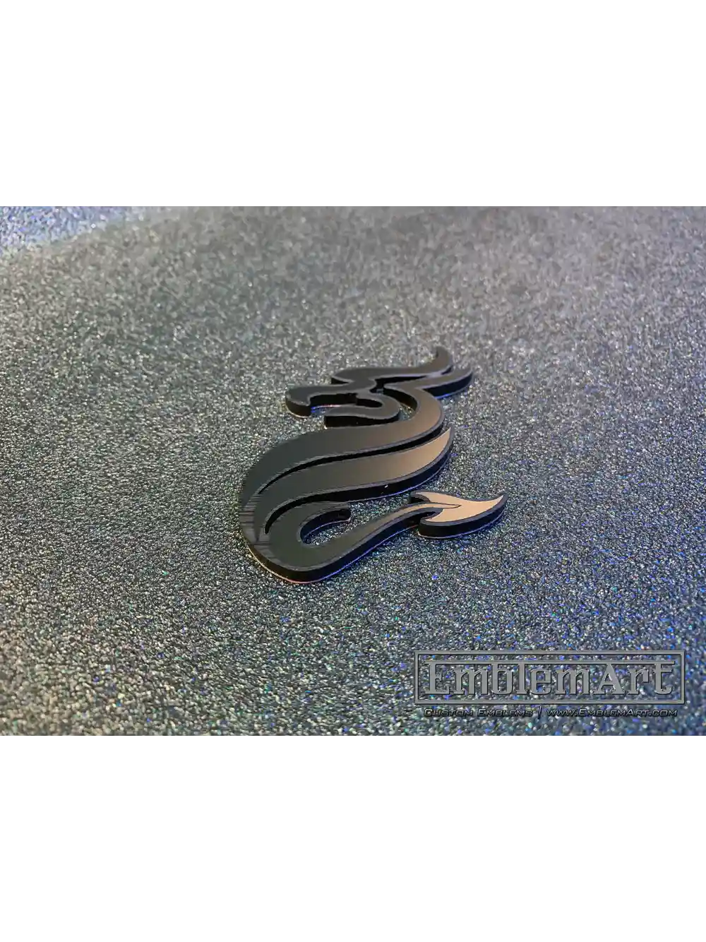 Custom Black Emblems - Dragon 01 Black Emblem