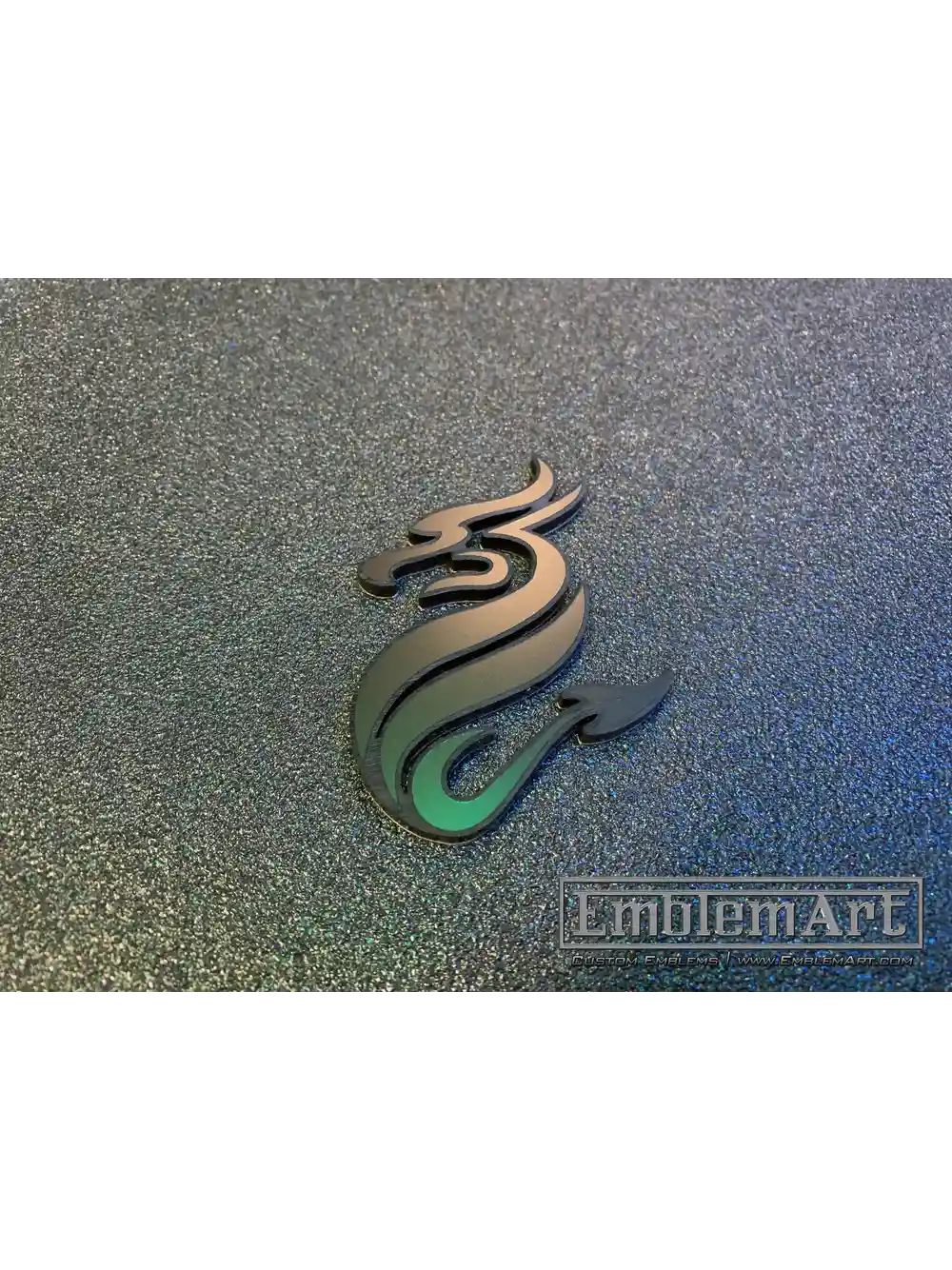 Custom Black Emblems - Dragon 02 Black Emblem