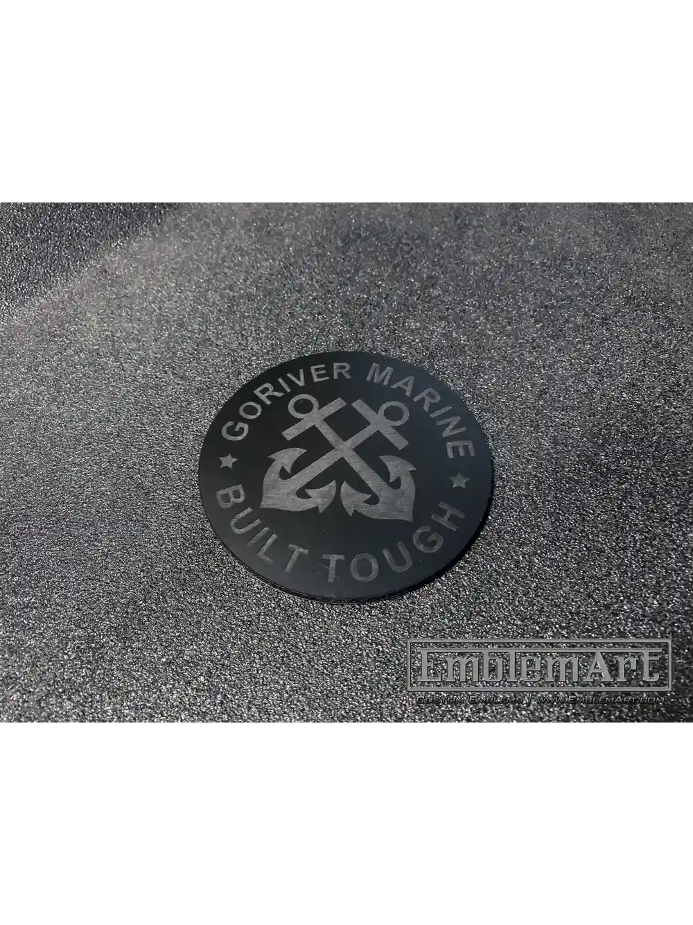 Custom Black Emblems - Go River 01 Black Emblem