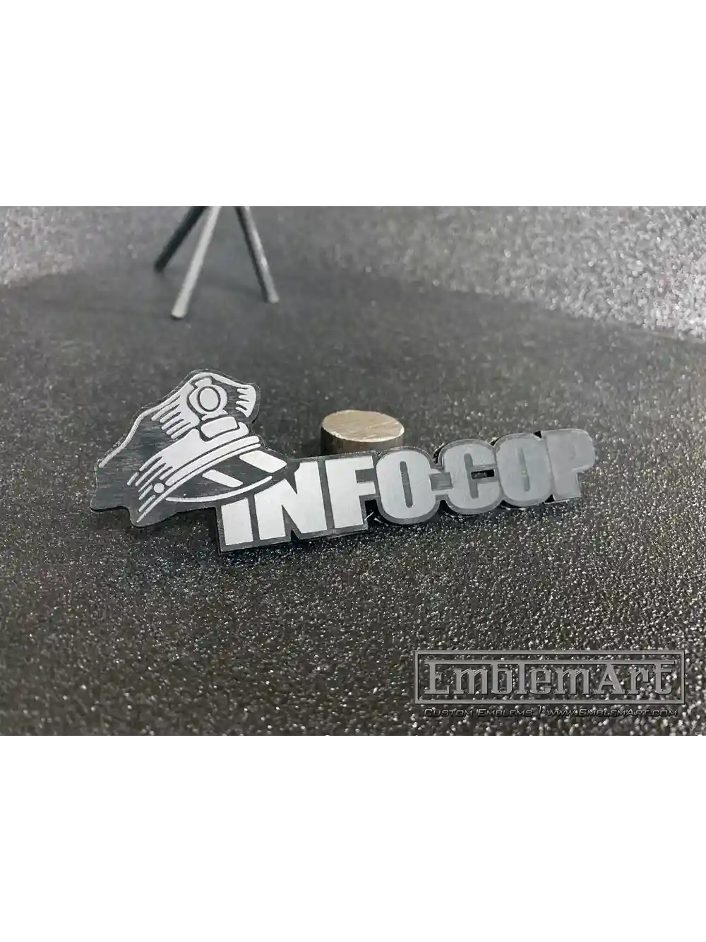 Custom Black Emblems - Info Cop Black Emblem