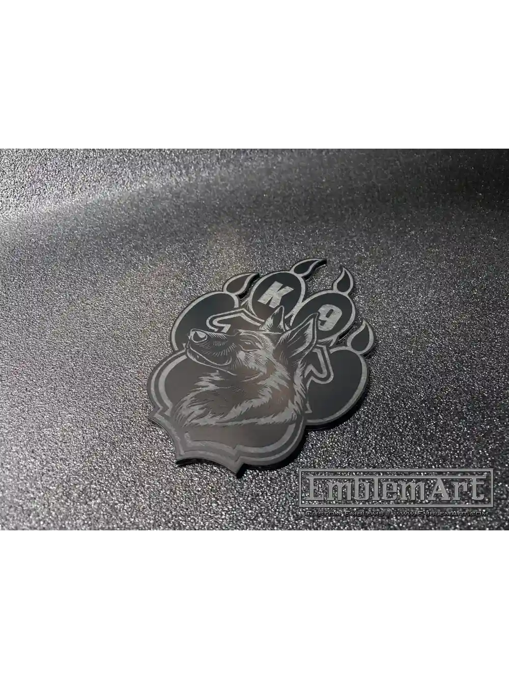 Custom Black Emblems - K9 01 Emblem
