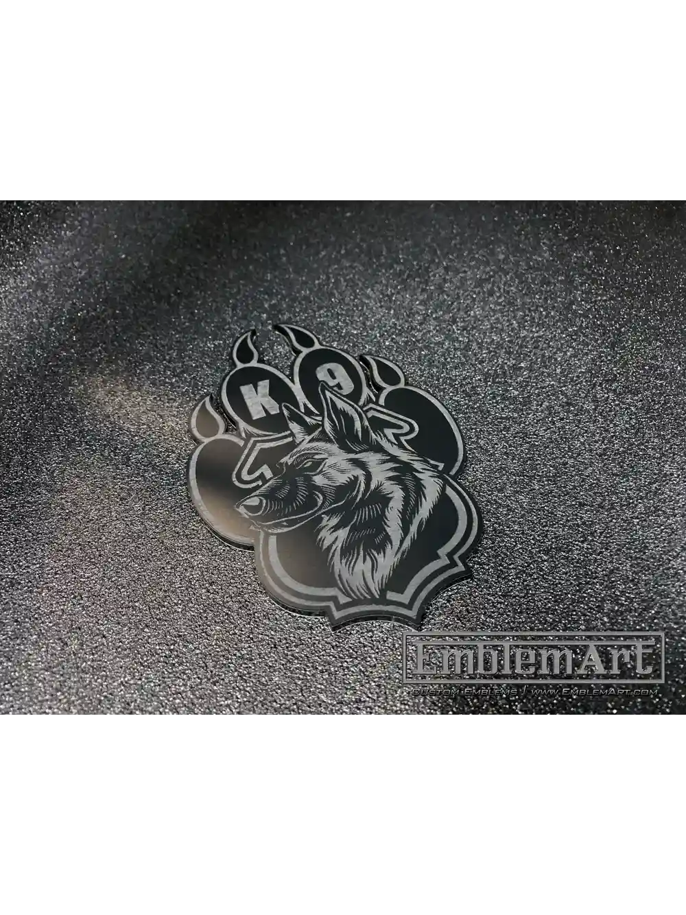 Custom Black Emblems - K9 02 Emblem