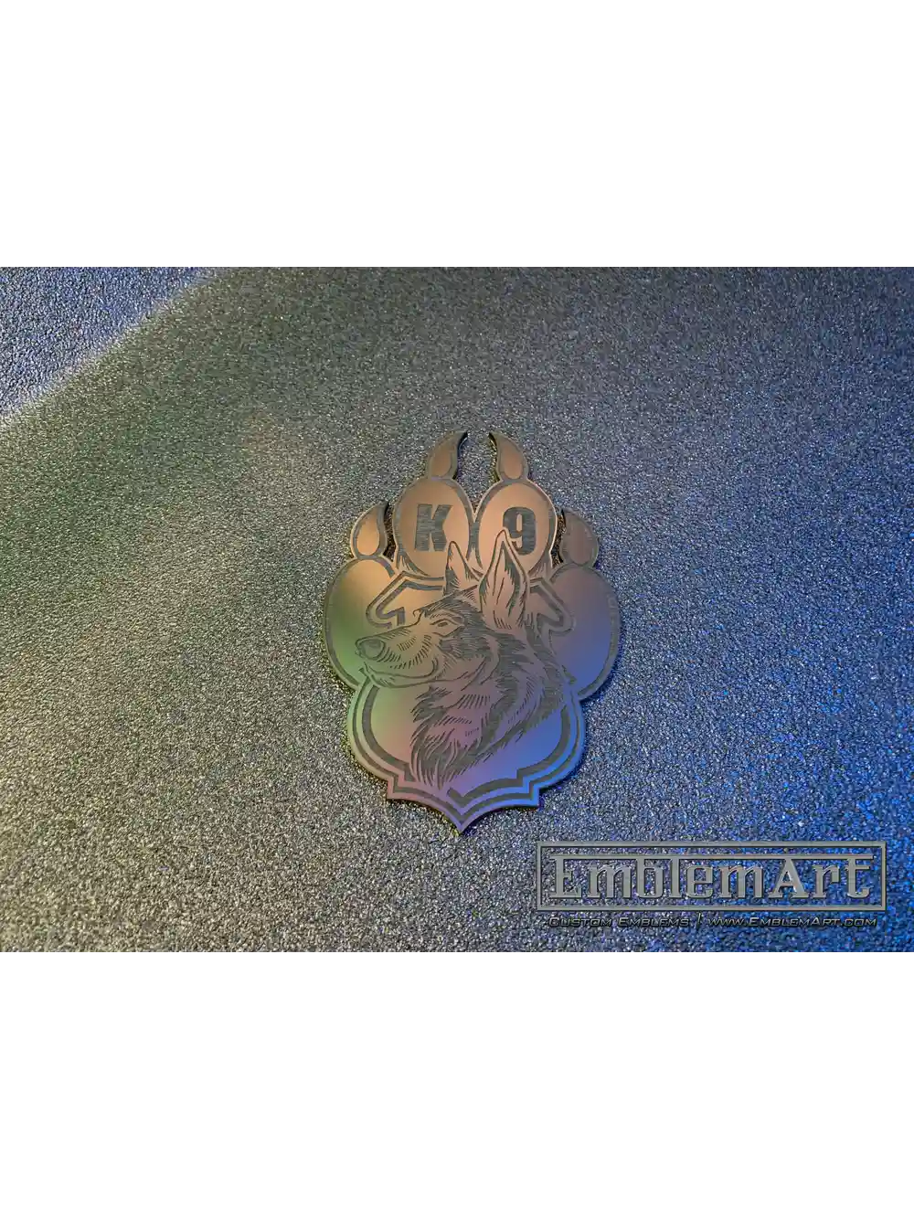 Custom Black Emblems - K9 03 Emblem