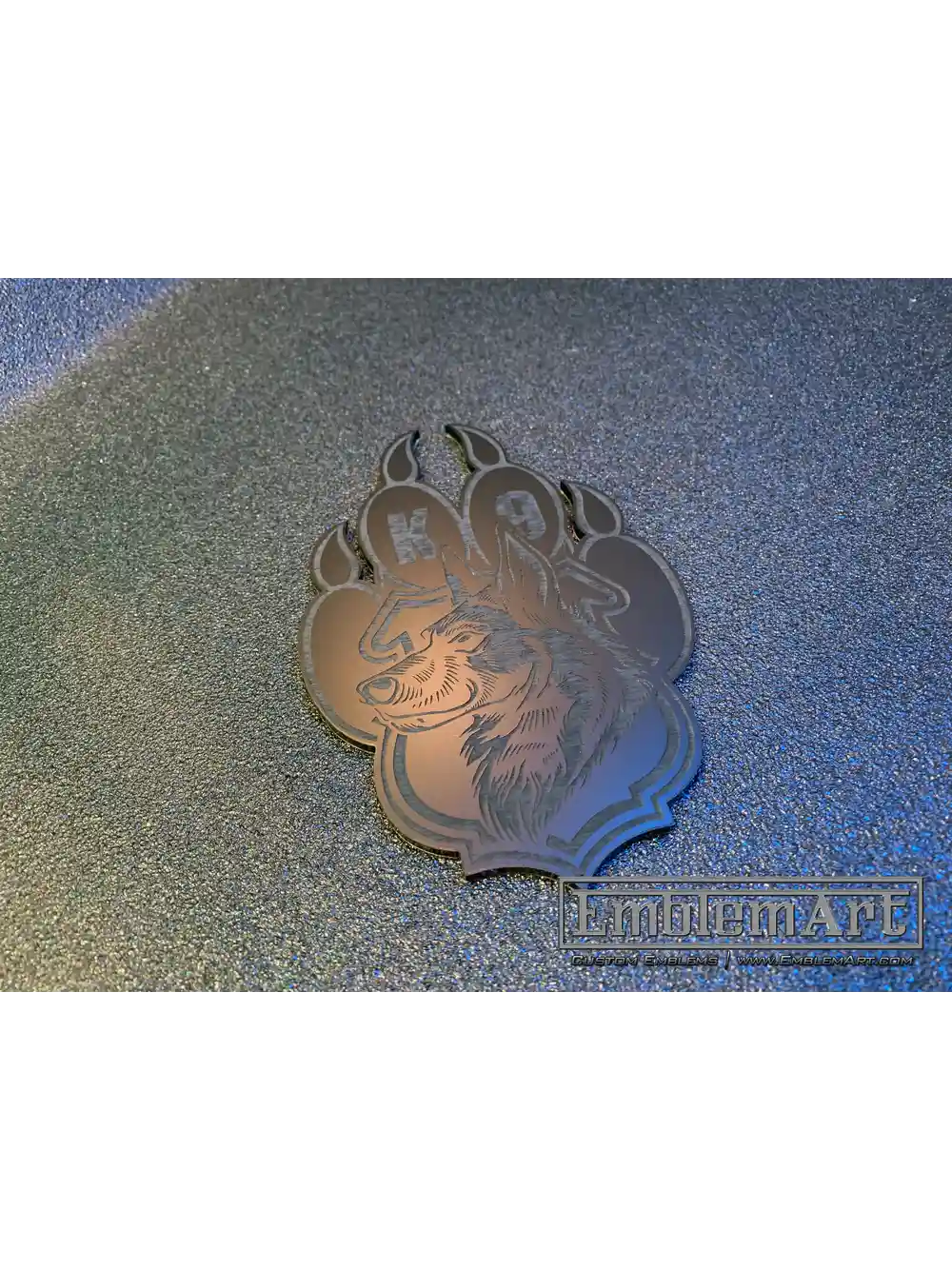 Custom Black Emblems - K9 04 Emblem