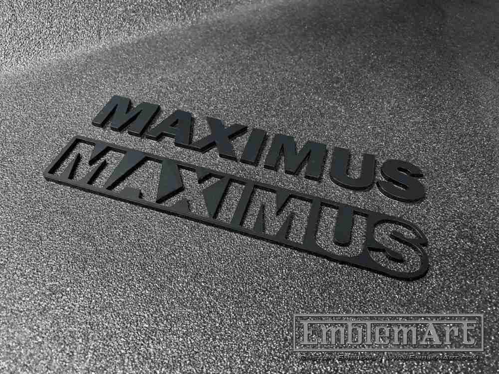 Custom Black Emblems - Custom Maximus Black Emblem