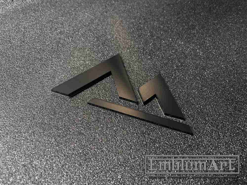 Custom Black Emblems - Custom Mountain Black Emblem