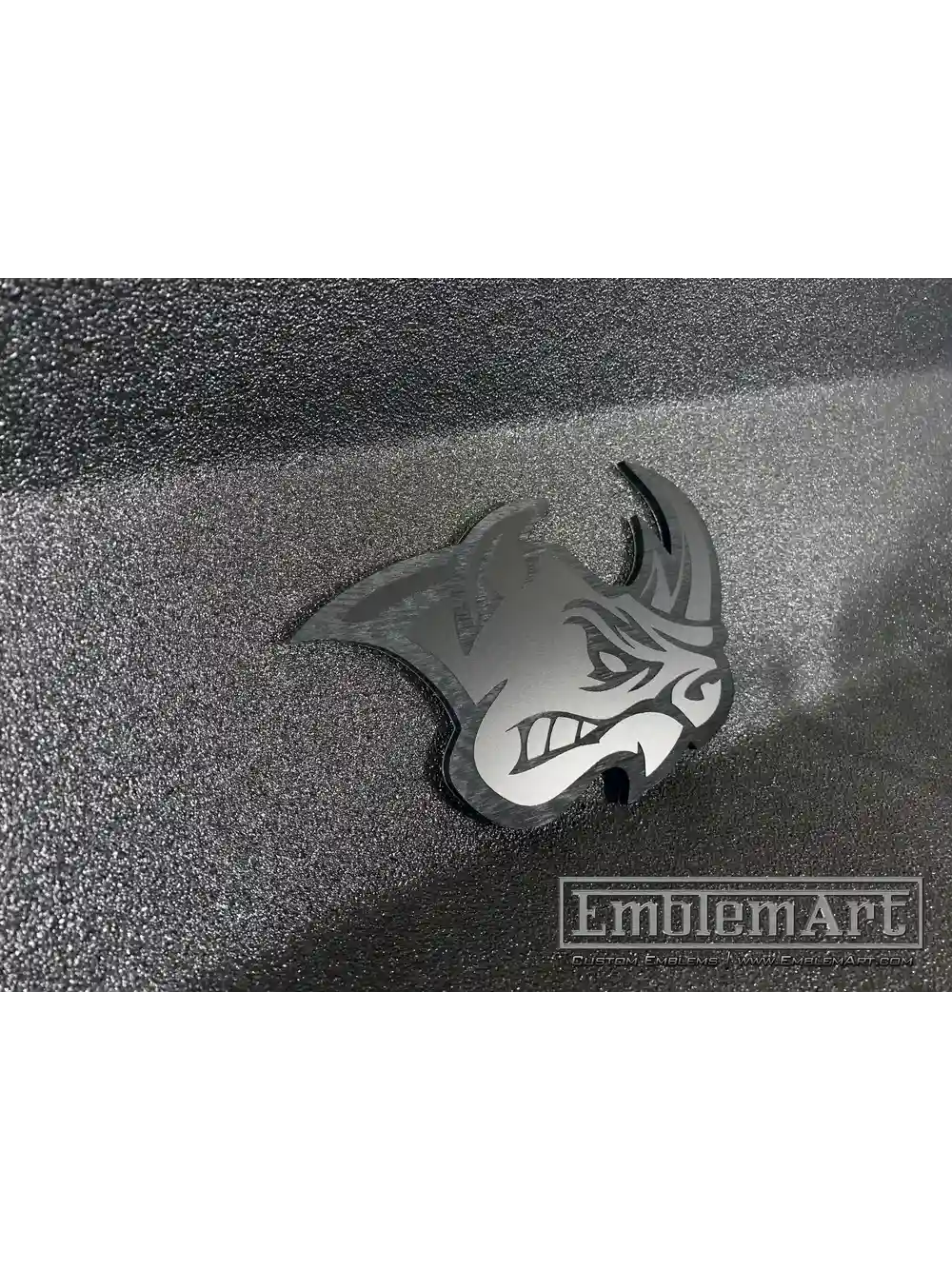 Custom Black Emblems - Rhino 01 Black Emblem