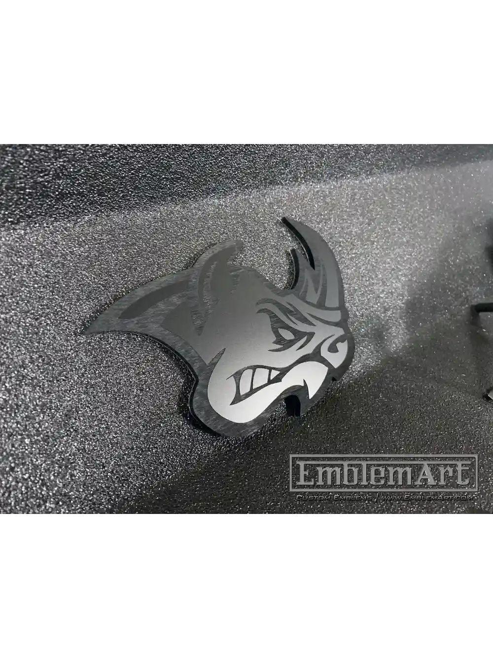 Custom Black Emblems - Rhino 02 Black Emblem
