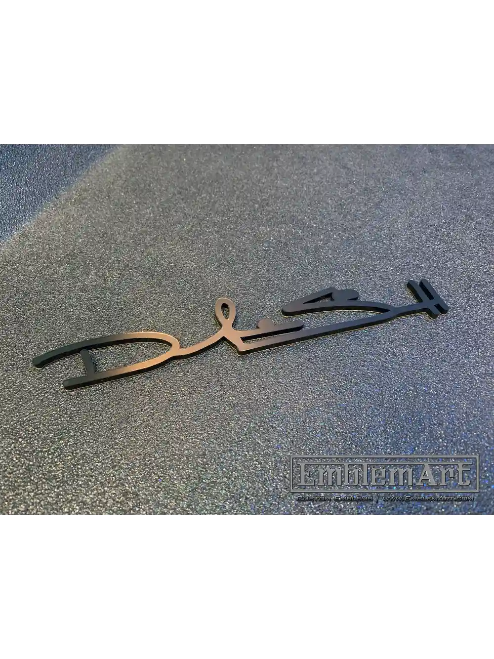 Custom Black Emblems - Signature 01 Black Emblem