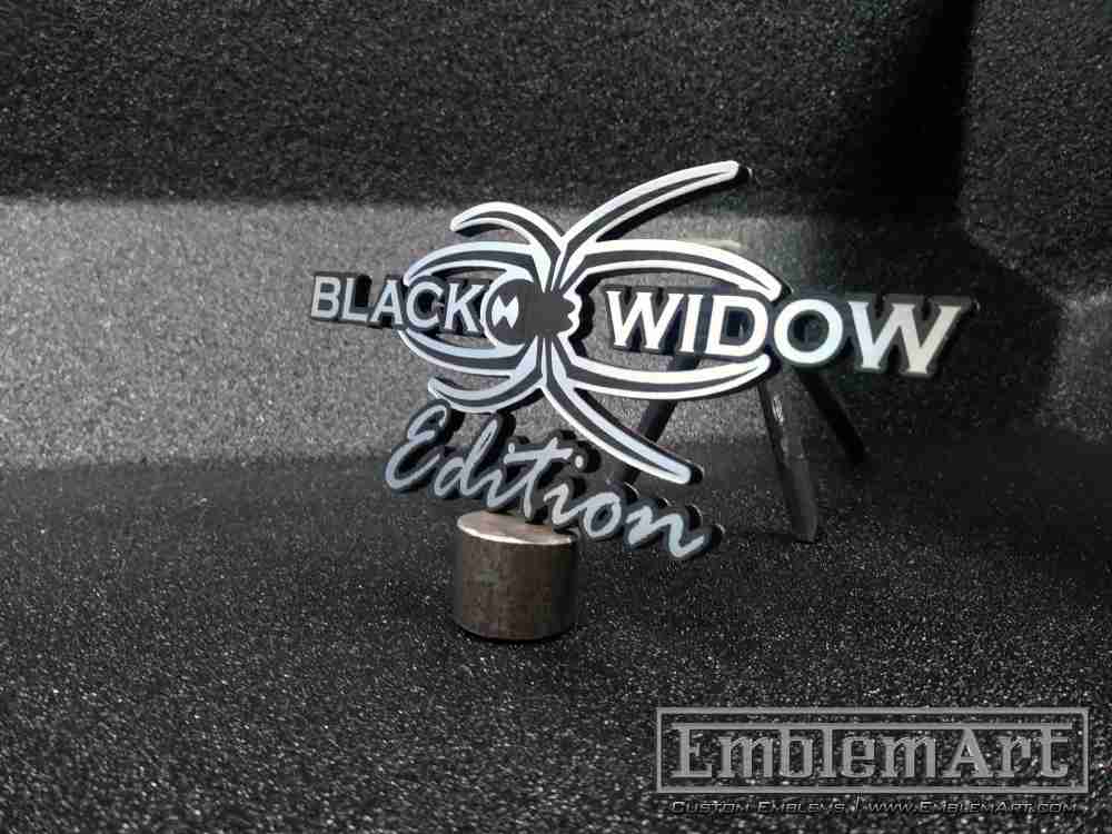 Custom Chrome Emblems - Custom Black Widow Custom Chrome Emblem