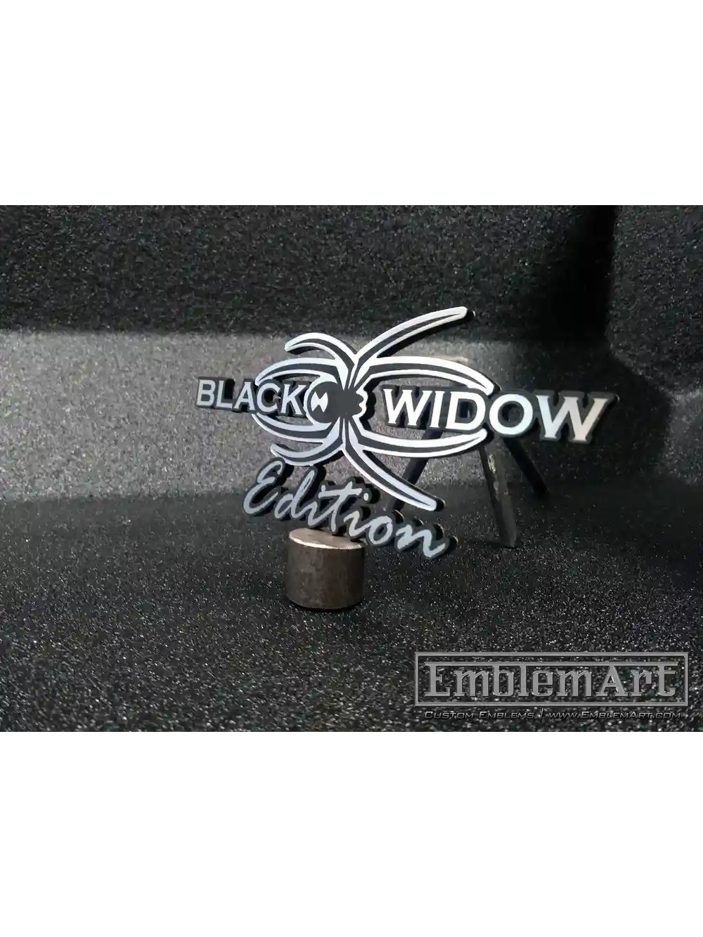 Custom Chrome Emblems - Black Widow Chrome 01 Emblem