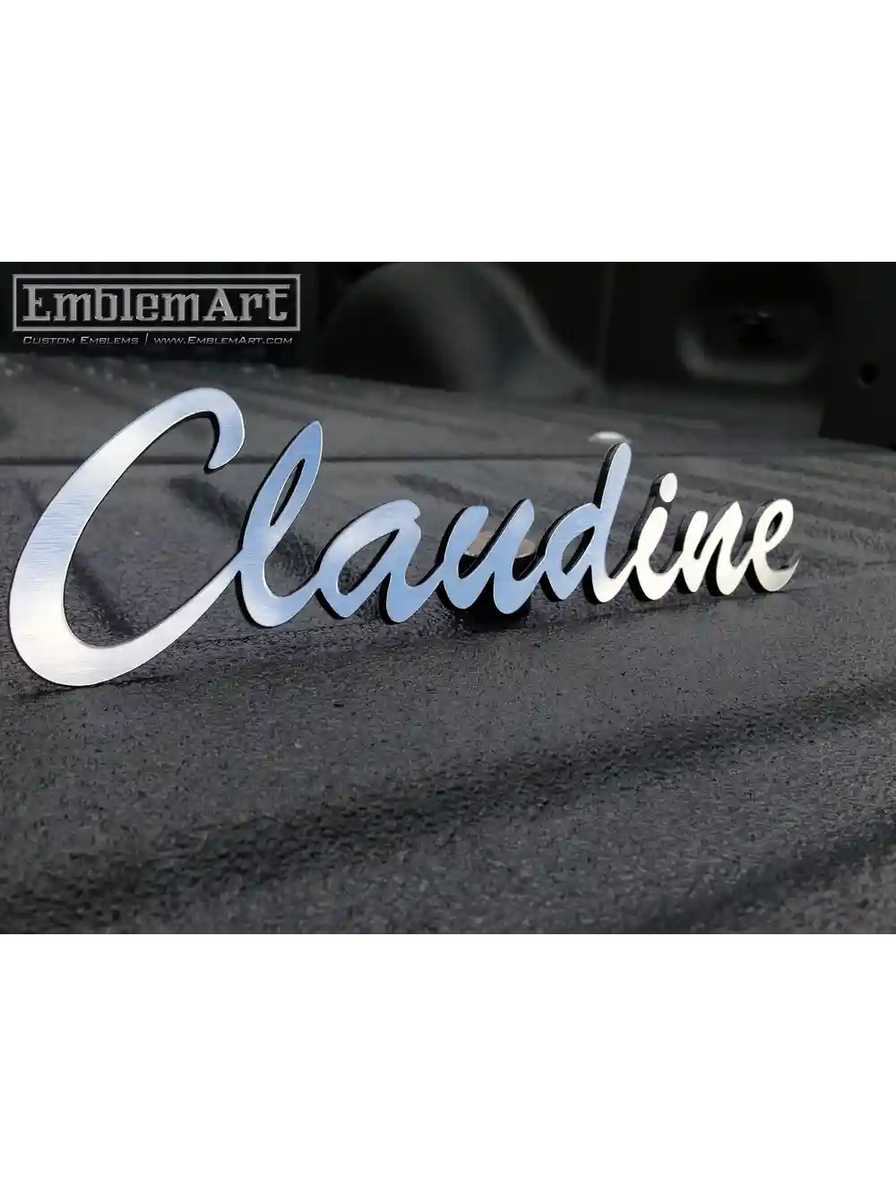 Custom Chrome Emblems - Claudine Emblem
