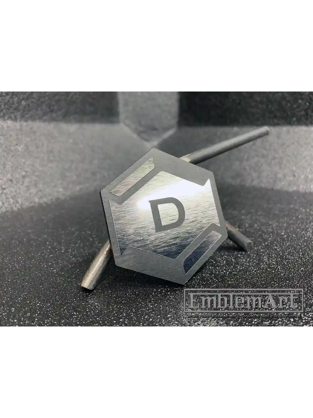 Custom Chrome Emblems - D Design 01 Chrome Emblem