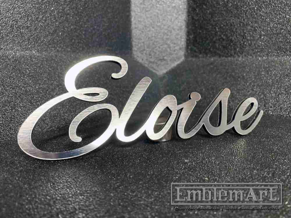 Custom Chrome Emblems - Custom Eloise Chrome Emblem