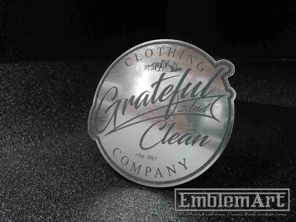 Custom Chrome Emblems - Custom Grateful Clean Custom Chrome Emblem