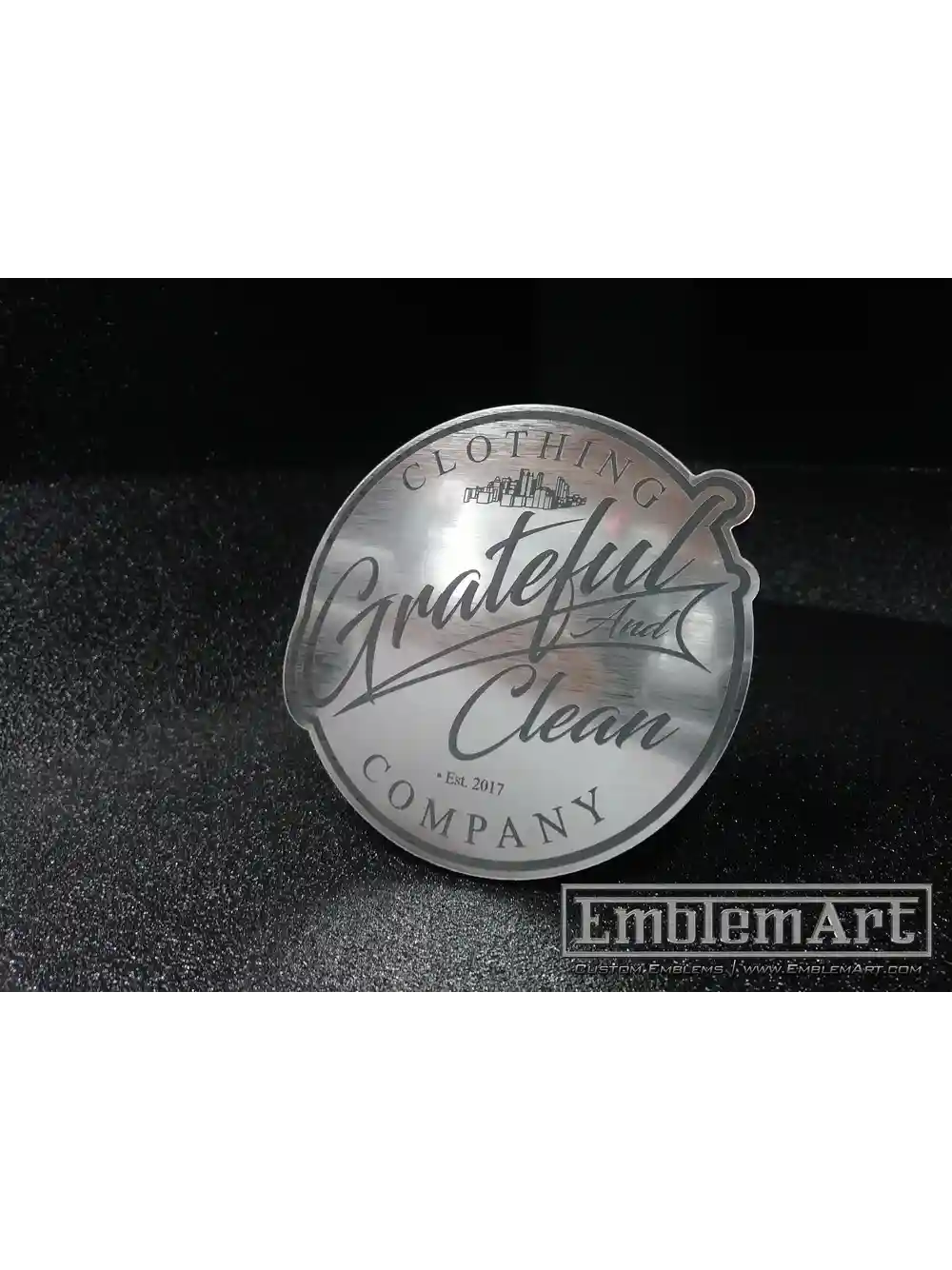 Custom Chrome Emblems - Grateful Clean Chrome 01 Emblem