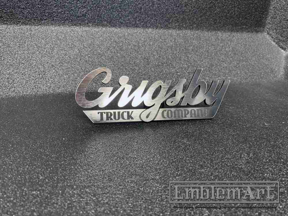 Custom Chrome Emblems - Custom Grigsby Chrome Emblem