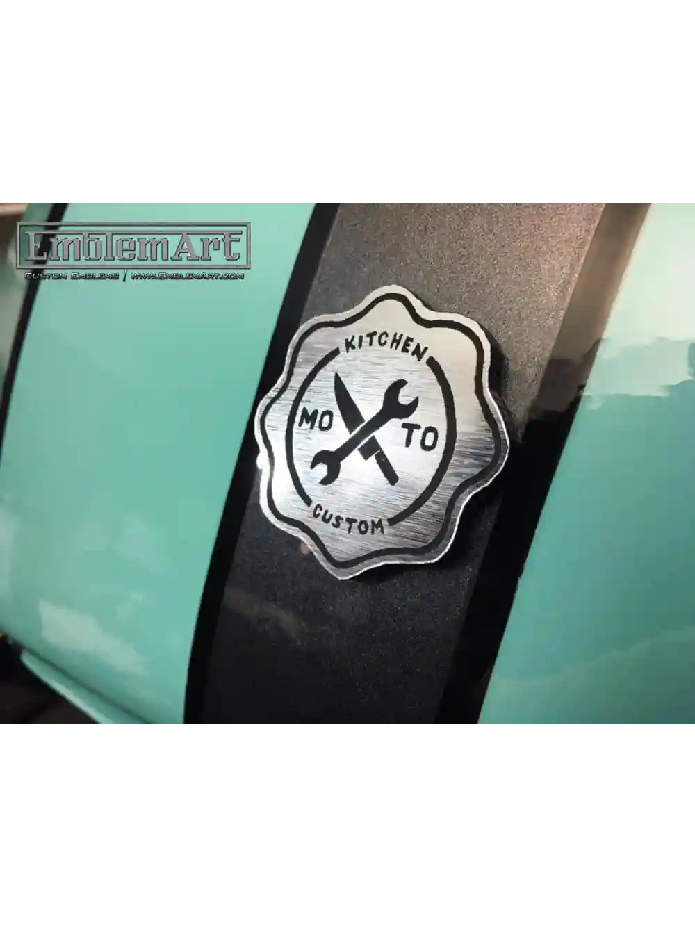 Custom Chrome Emblems - Kitchenmoto Emblem