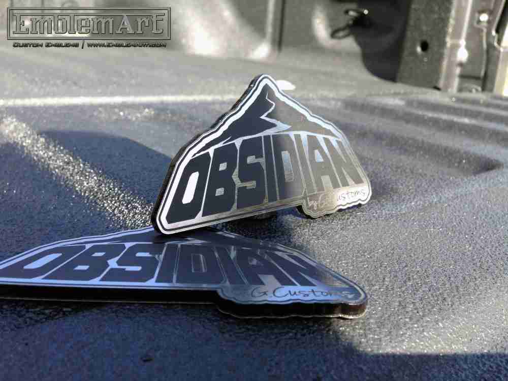 Custom Chrome Emblems - Custom Obsidian Emblem