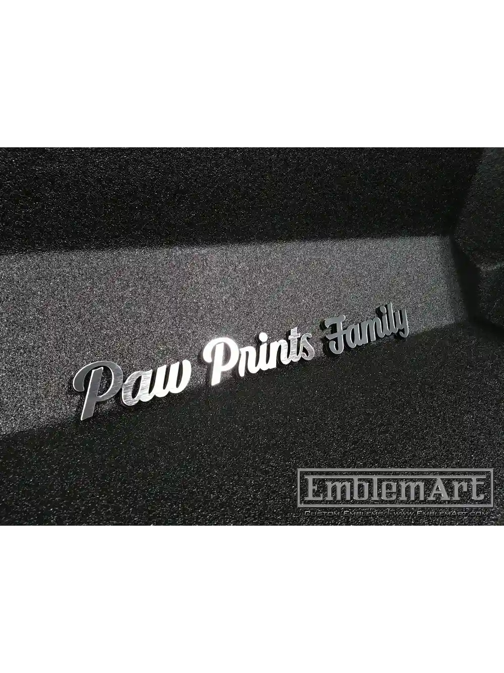 Custom Chrome Emblems - Paw Prints Chrome 01 Emblem