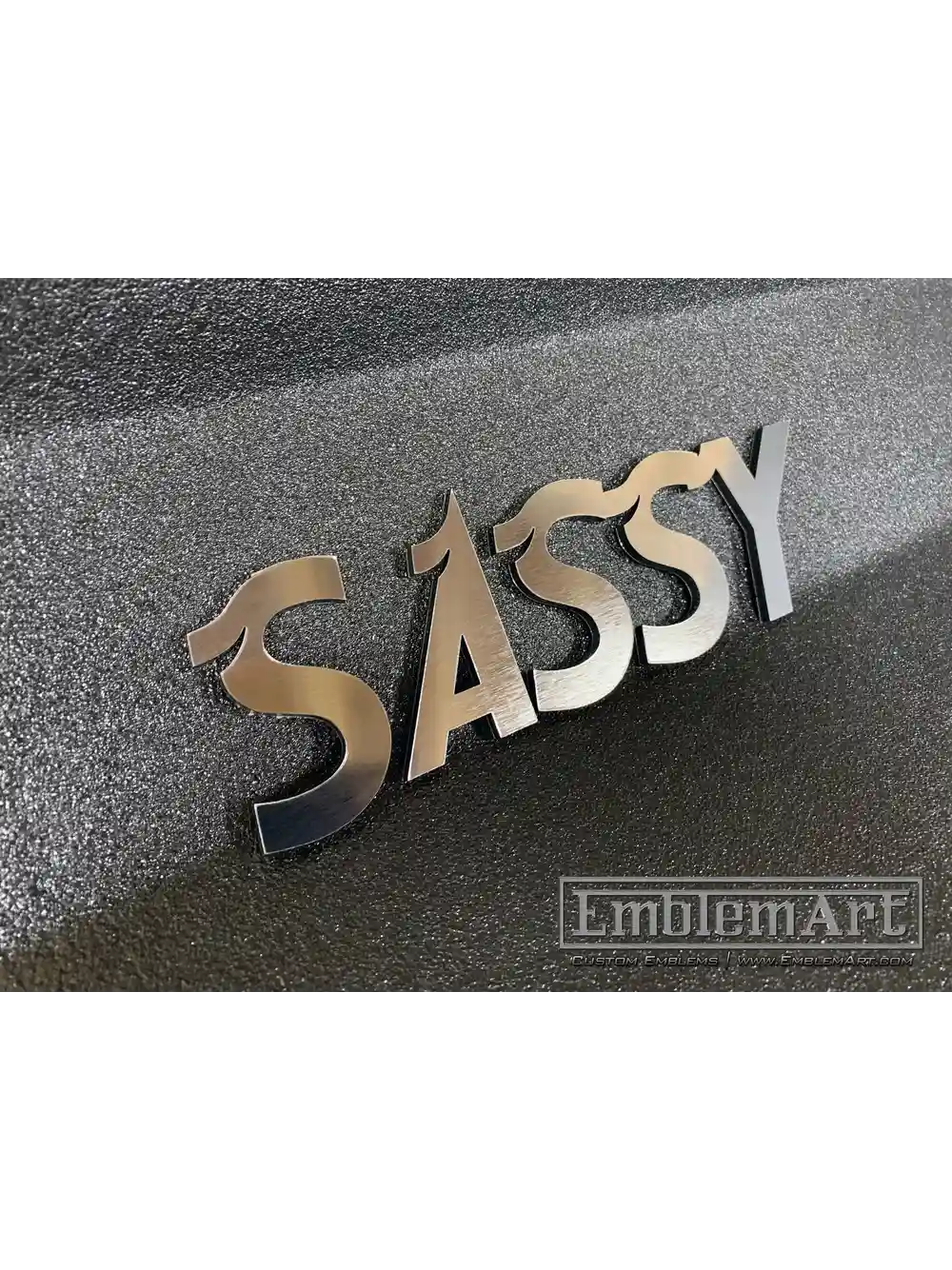 Custom Chrome Emblems - Sassy 01 Chrome Emblem