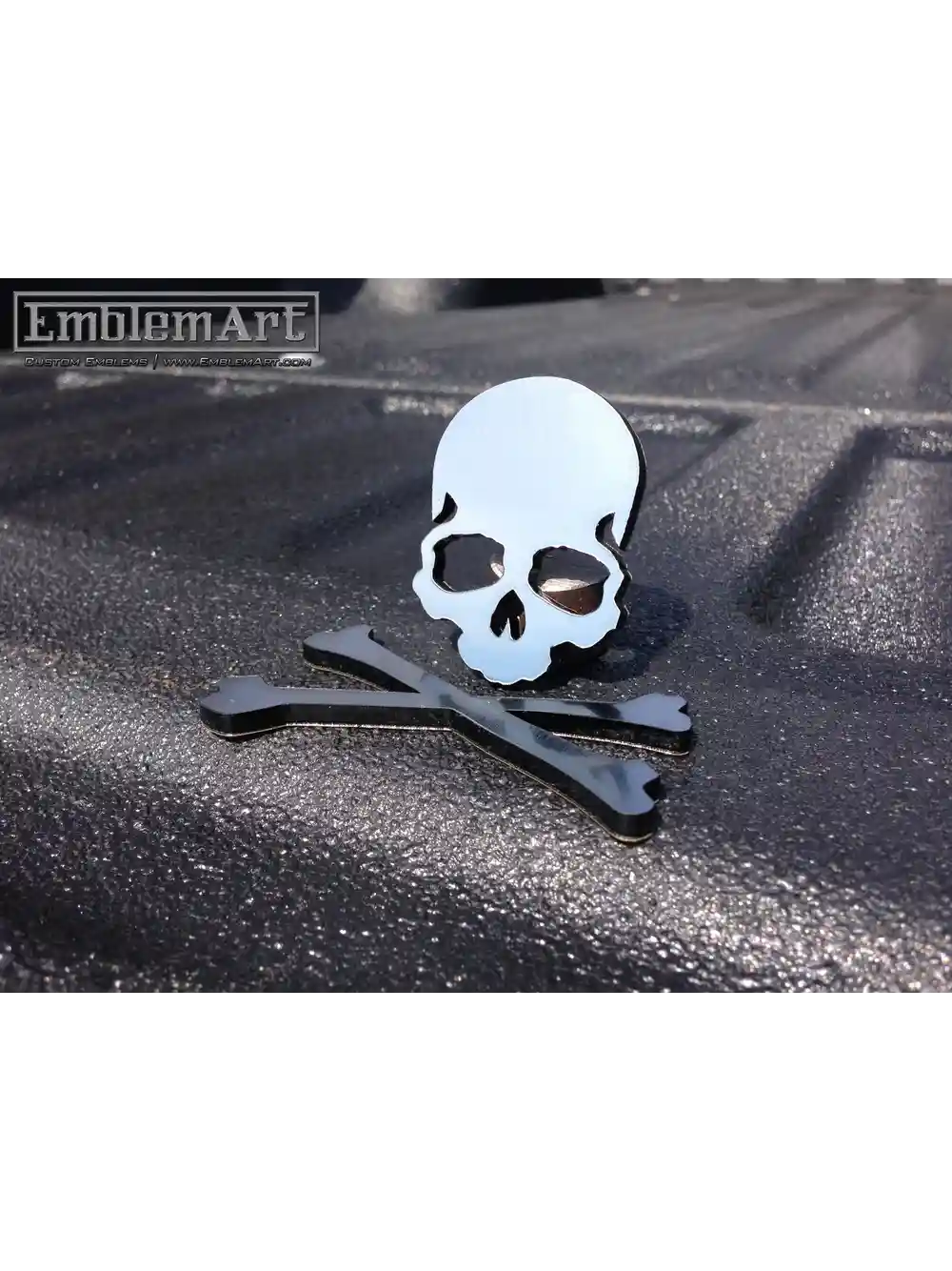 Custom Chrome Emblems - Skullbones02 Emblem