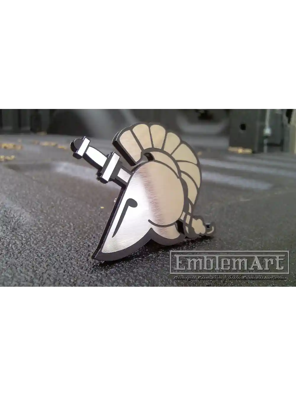 Custom Chrome Emblems - Trojan Chrome 02 Emblem
