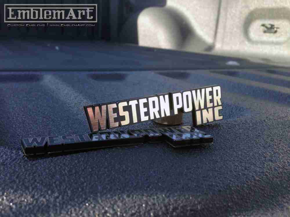 Custom Chrome Emblems - Custom Westernpower Emblem