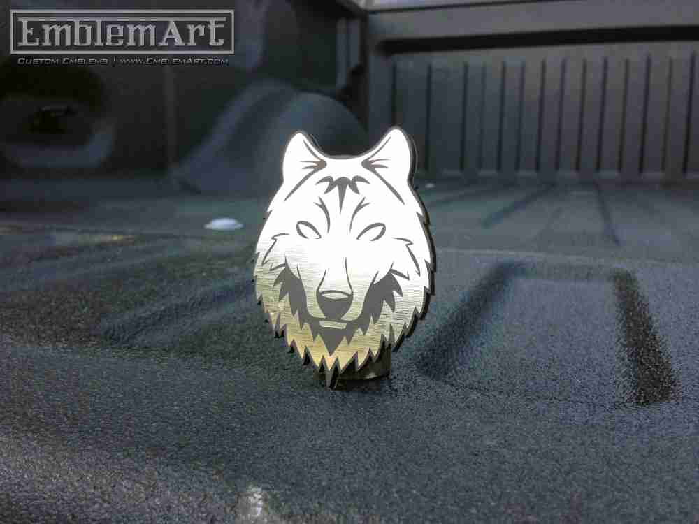 Custom Chrome Emblems - Custom Wolf Emblem