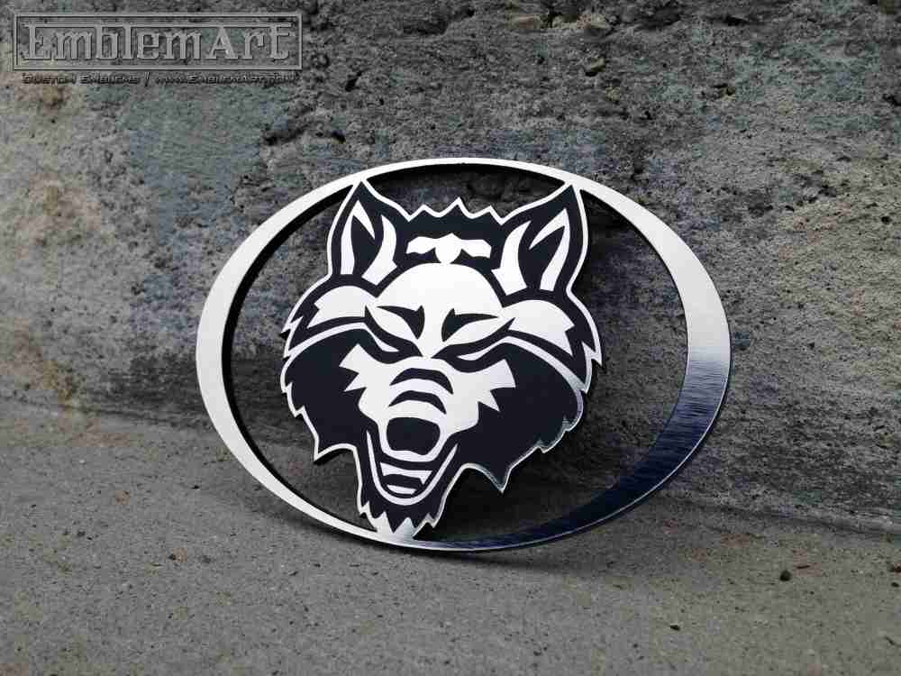 Custom Chrome Emblems - Custom Wolf Emblem