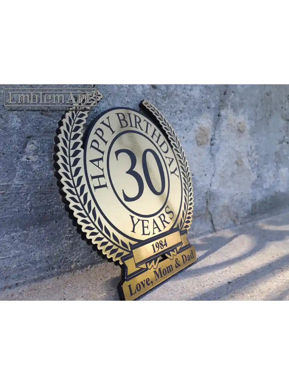 Custom Gold Emblems - 30th02 Emblem