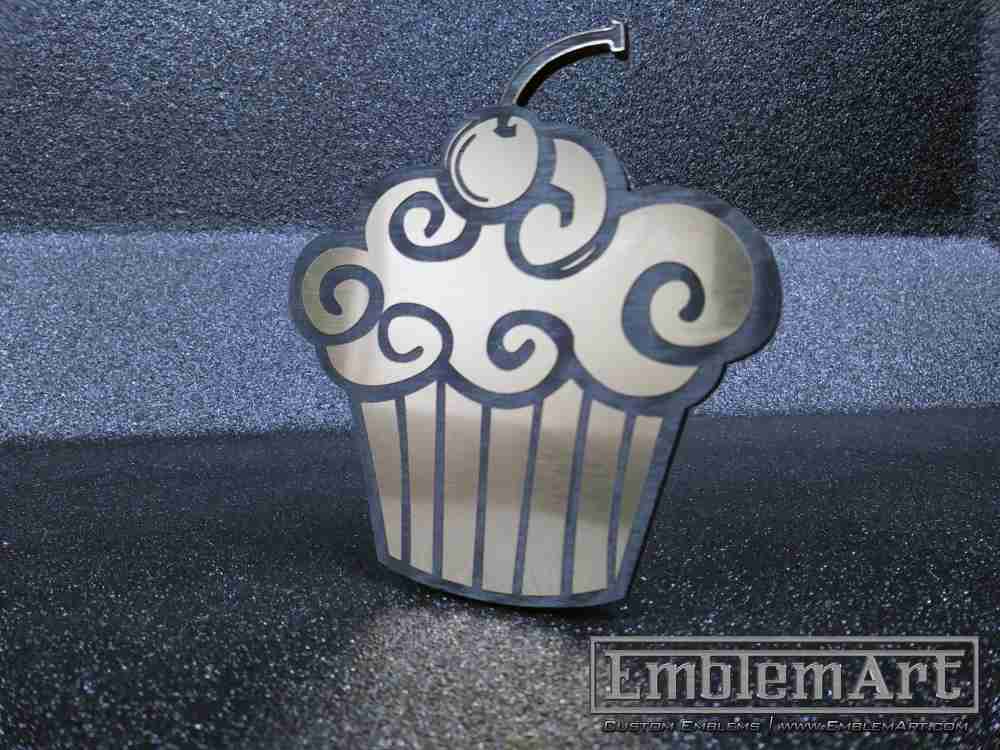 Custom Gold Emblems - Custom Cupcake Custom Gold Emblem