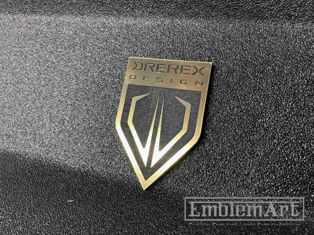 Custom Gold Emblems - Custom Drerex Design Gold Emblem