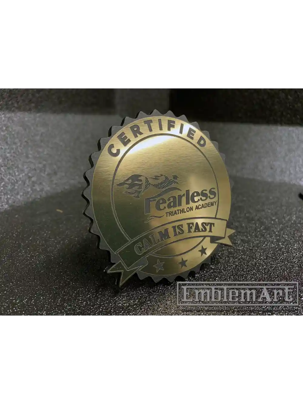 Custom Gold Emblems - Fearless Gold 02 Emblem
