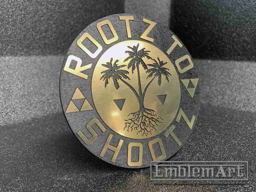 Custom Gold Emblems - Custom Roots To Shootz Gold Emblem