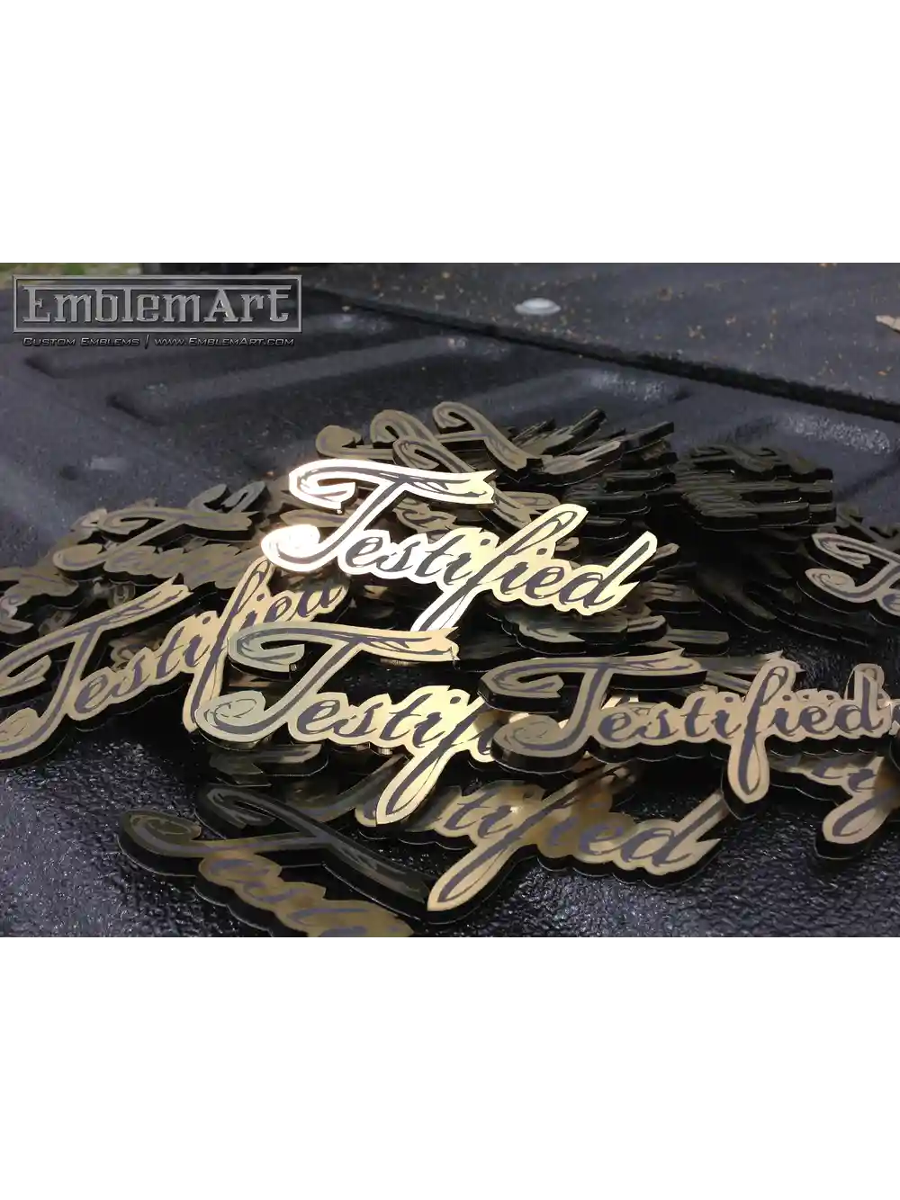 Custom Gold Emblems - Testified04 Emblem