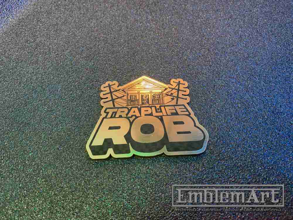 Custom Gold Emblems - Custom Traplife Rob Gold Emblem