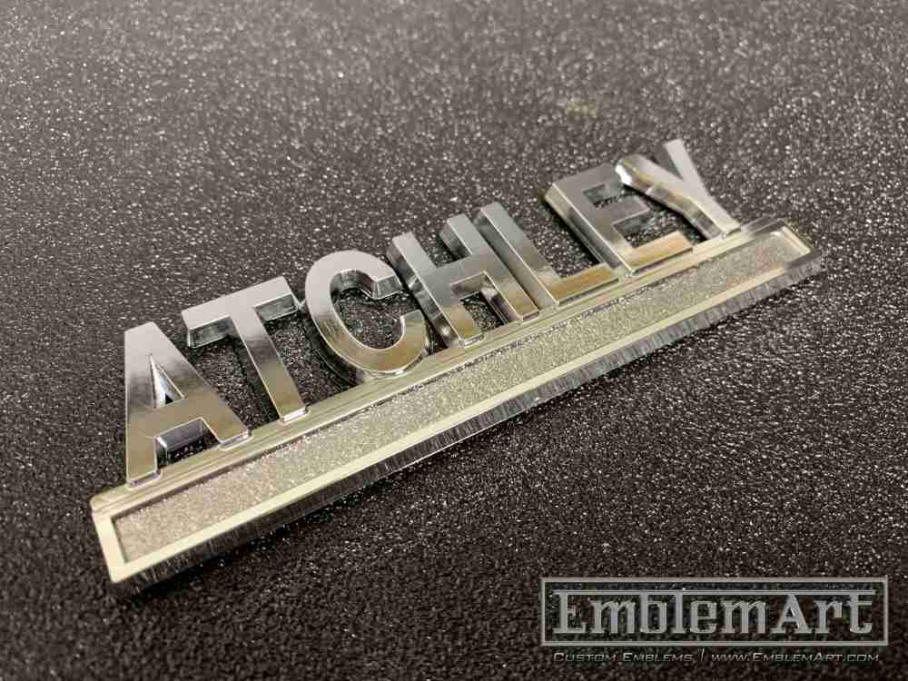 Custom Chrome Plated Emblems - Custom Atchley Chrome Plated Emblem