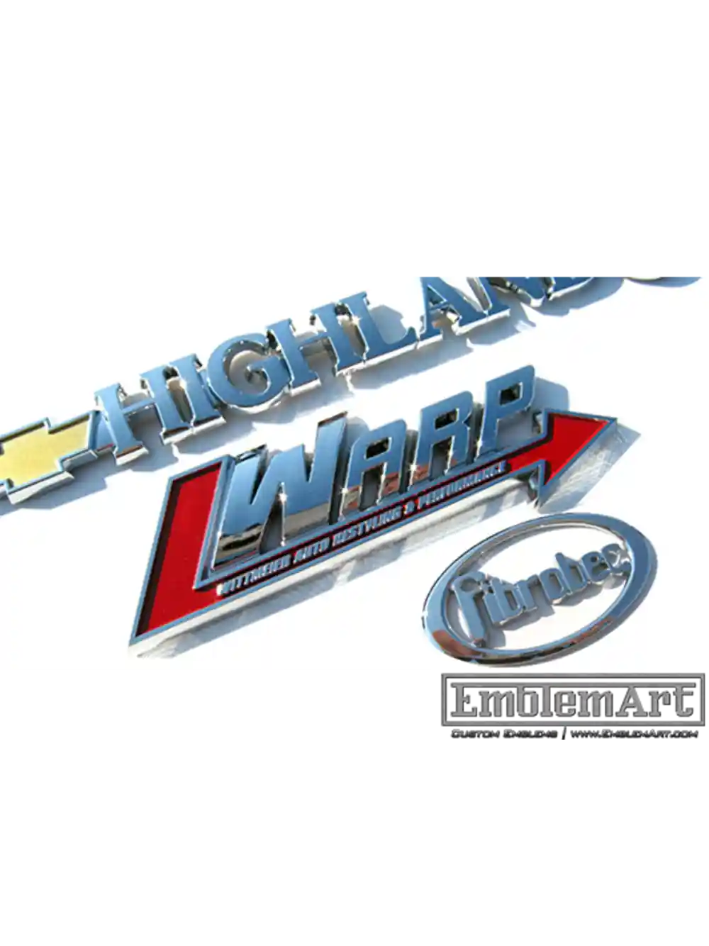 Custom Chrome Plated Emblems - Chromeplatedcurved Emblem