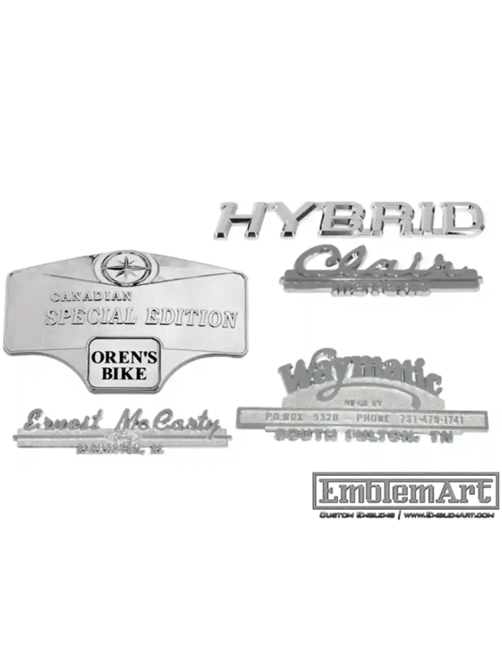 Custom Chrome Plated Emblems - Chromeplatednamplates Emblem