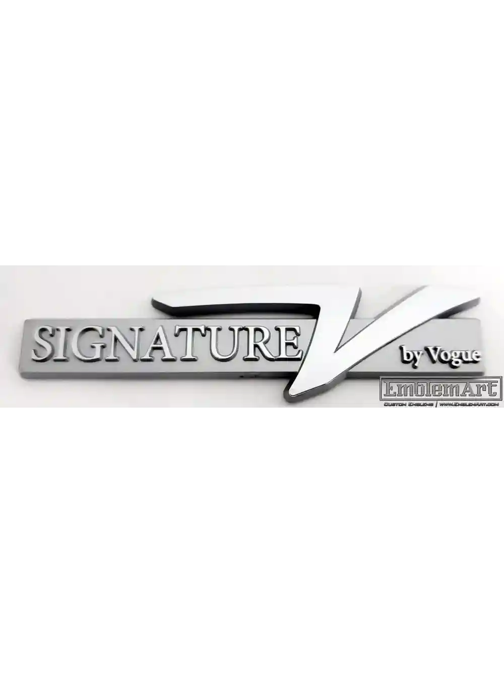 Custom Chrome Plated Emblems - Chromeplatedwithgrey Color Fill Emblem