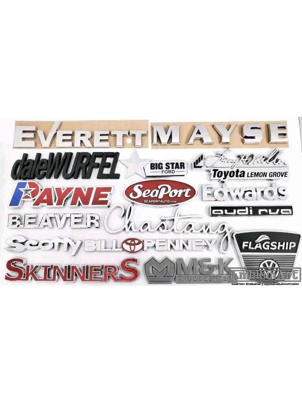 Custom Chrome Plated Emblems - Collage02 Emblem