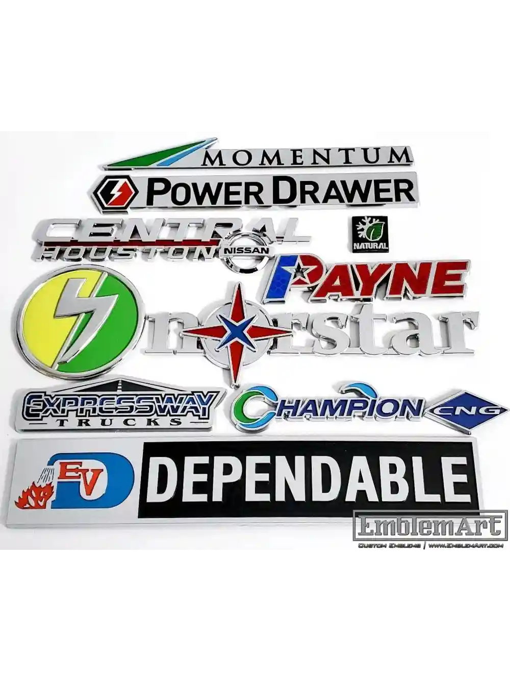 Custom Chrome Plated Emblems - Collage09 Emblem