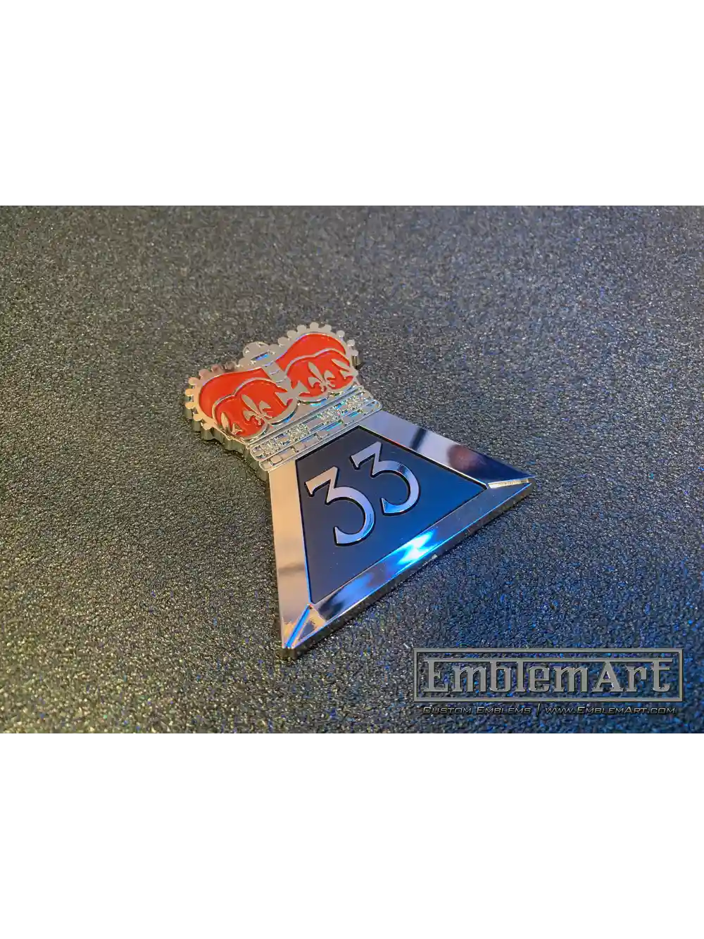 Custom Chrome Plated Emblems - Crown33 01 Chrome Plated Emblem