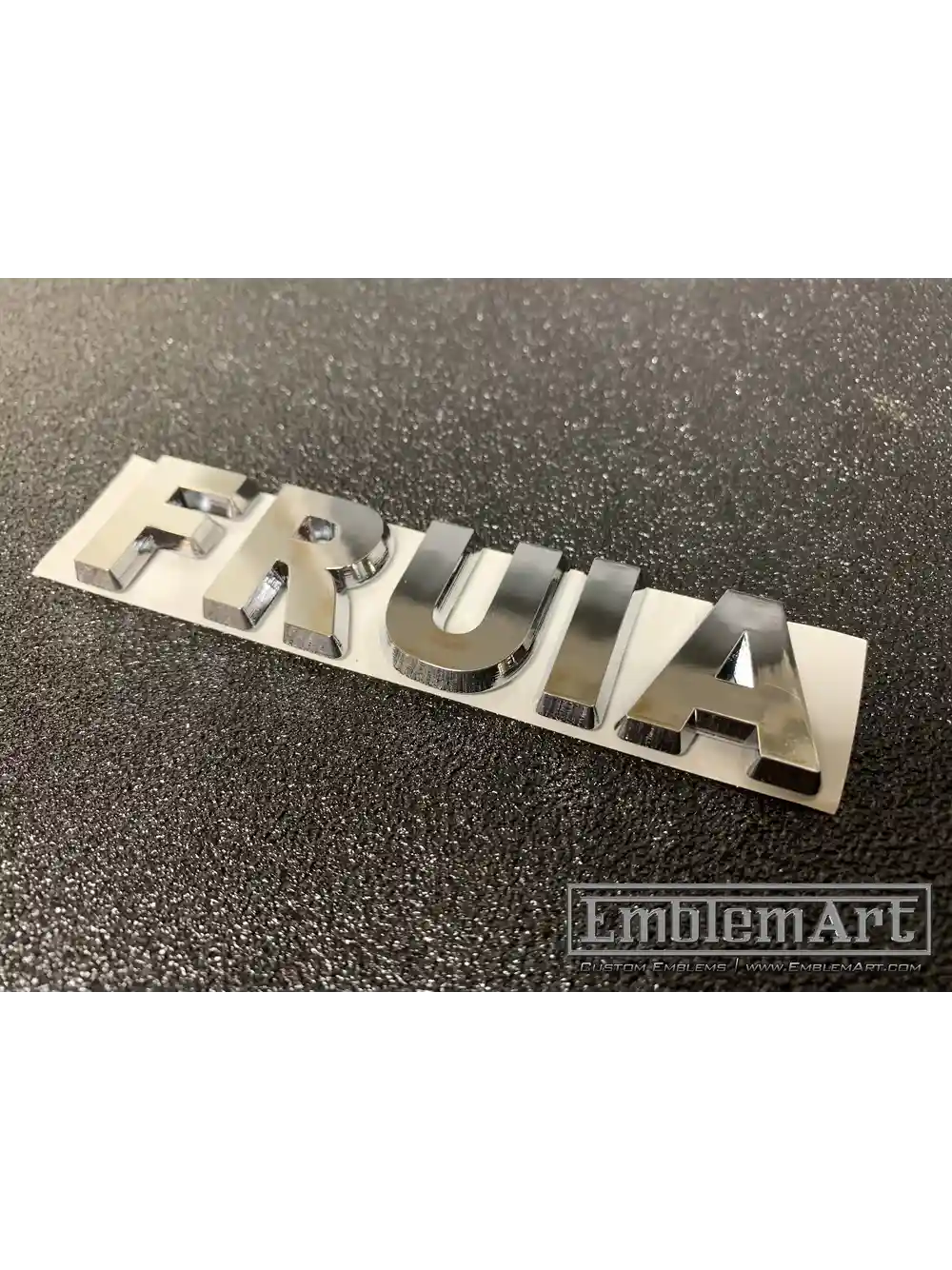 Custom Chrome Plated Emblems - Fruia Chrome Plated 2 Emblem
