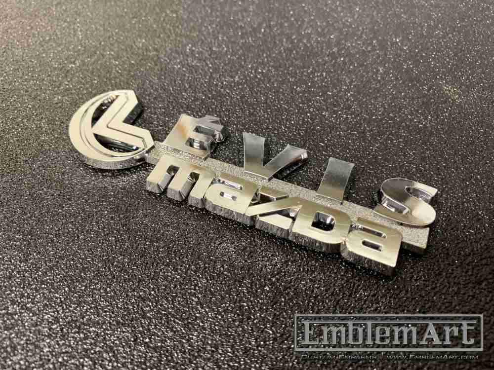 Custom Chrome Plated Emblems - Custom Levis Mazda Chrome Plated Emblem