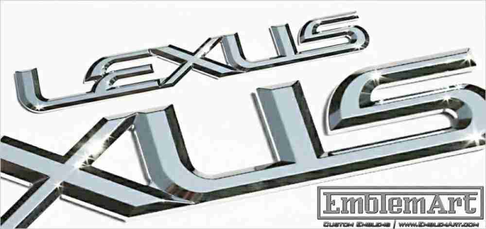 Custom Chrome Plated Emblems - Custom Lexus Chrome Plated Emblem