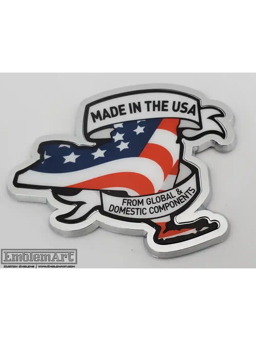 Custom Chrome Plated Emblems - MadeintheUSA Emblem